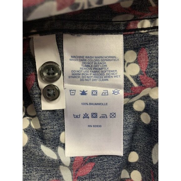 Lands End Womens 10 Petite Popover Blouse No Iron - Picture 8 of 8